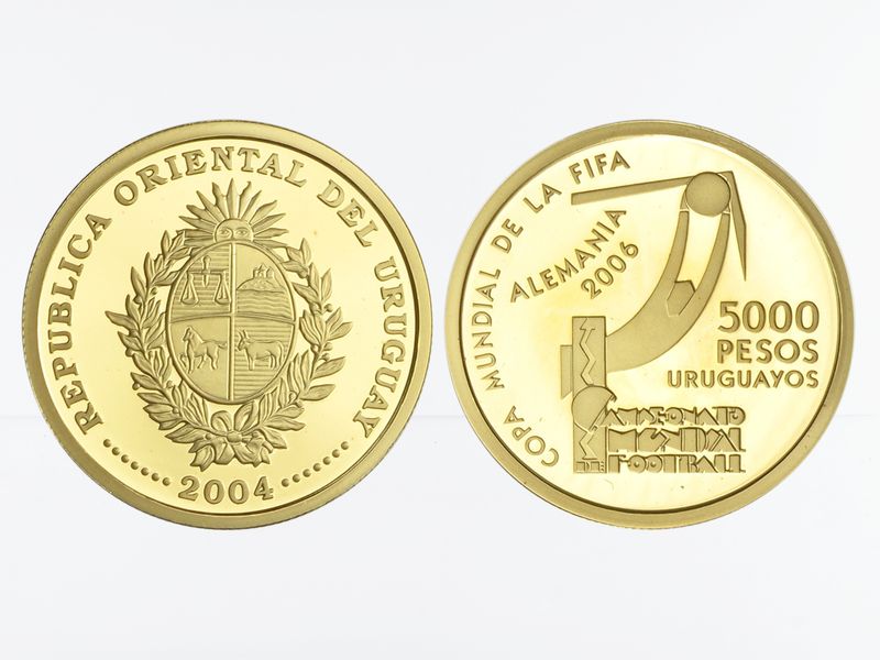 Uruguay 5000 P. Gold, 2004, Fußball-WM 2006